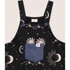 Celestial Print Jumpsuit, Black - Rompers - 2 - thumbnail
