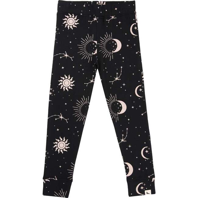 Celestial Print Leggings, Black
