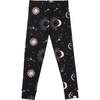 Celestial Print Leggings, Black - Leggings - 1 - thumbnail