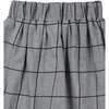 Window Pane Check Print Skirt, Grey - Skirts - 3 - thumbnail