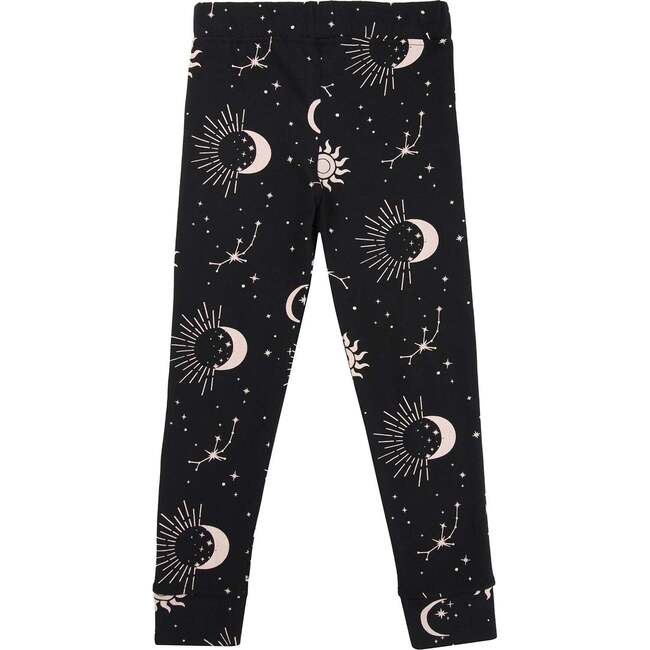Celestial Print Leggings, Black
