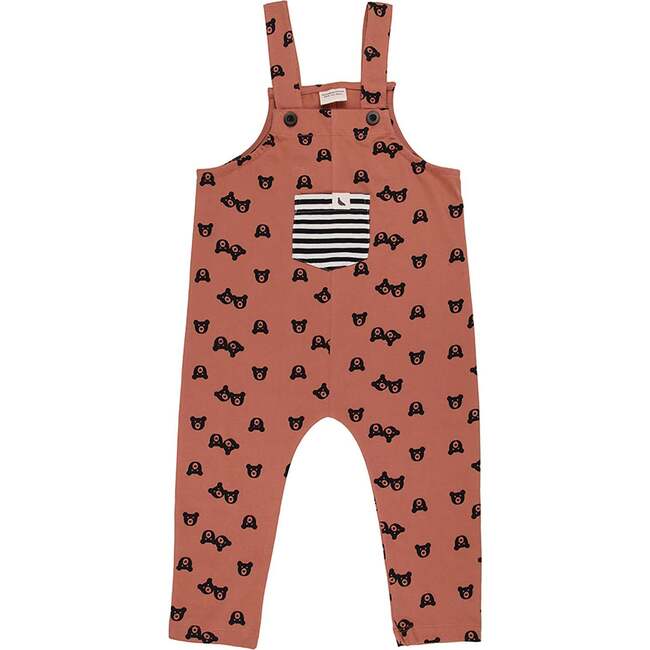 Bear Print Jumpsuit, Red