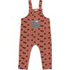 Bear Print Jumpsuit, Red - Rompers - 1 - thumbnail
