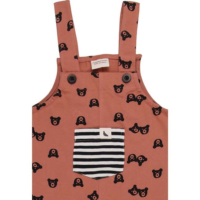 Bear Print Jumpsuit, Red