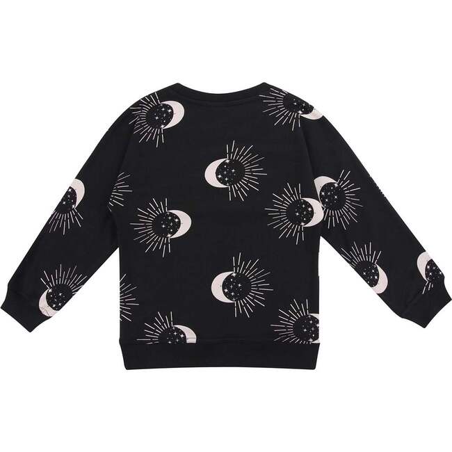 Astrology Print Sweatshirt, Black