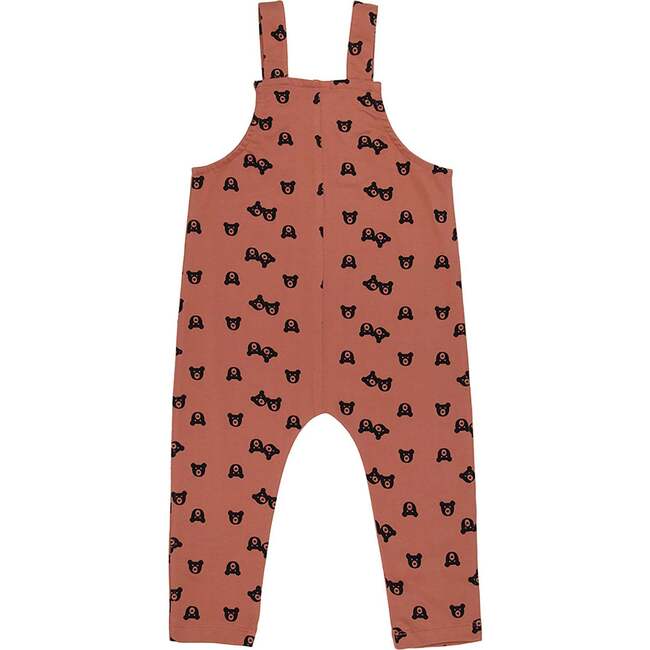 Bear Print Jumpsuit, Red - Rompers - 3
