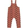 Bear Print Jumpsuit, Red - Rompers - 3