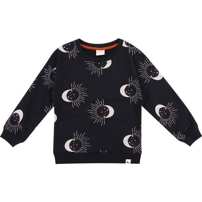 Astrology Print Sweatshirt, Black