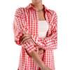 Yew Striped Ethical Cotton Pajama Shirt, Pink - Pajamas - 3