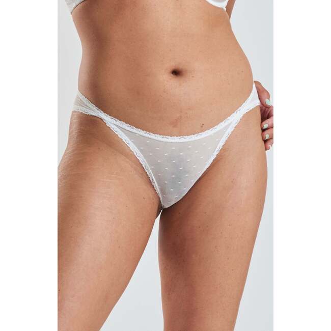 Ume Recycled Lace Mid Rise Underwear, White