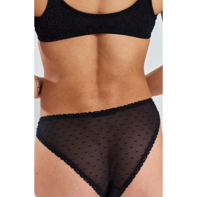 Ume Recycled Lace Mid Rise Underwear, Black