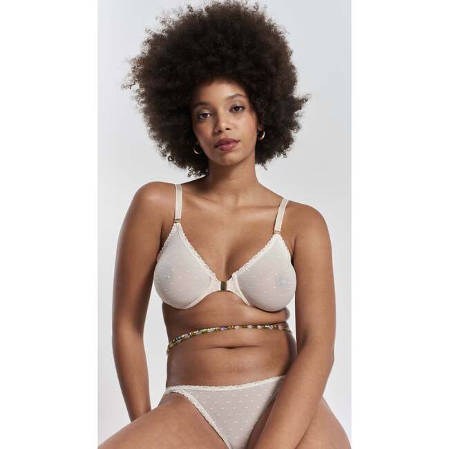 Sakura Front Close Recycled Lace Underwired Bra, Pink