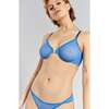 Sakura Front Close Recycled Lace Underwired Bra, Blue - Bras - 1 - thumbnail