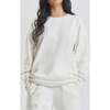 Salix Blossom Embroidered Ethical Cotton Sweatshirt, White - Sweatshirts - 1 - thumbnail