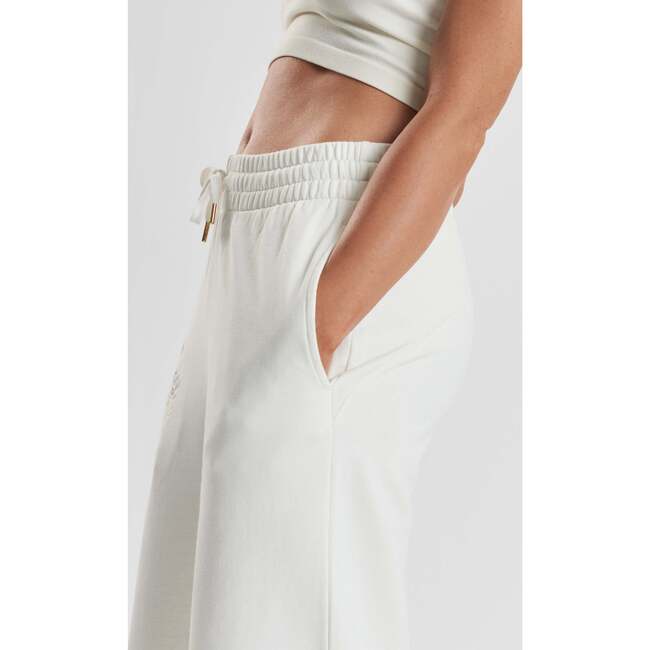 Sitka Blossom Embroidered Ethical Cotton Joggers, White - Pants - 3