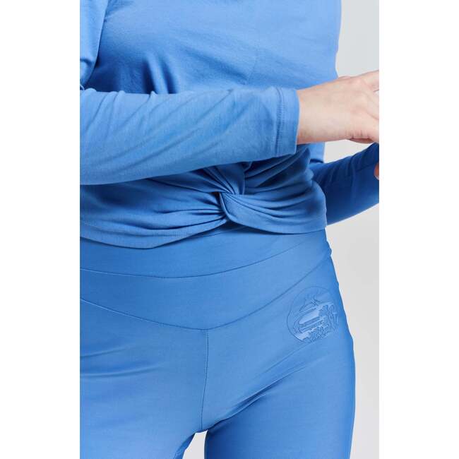 Shobu Ethical Cotton Twist Front Top, Blue - Loungewear - 3