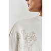 Salix Blossom Embroidered Ethical Cotton Sweatshirt, White - Sweatshirts - 3 - thumbnail