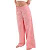 Chicory Striped Woven Cotton Pajama Pants, Pink - Pajamas - 1 - thumbnail