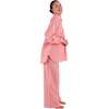 Chicory Striped Woven Cotton Pajama Pants, Pink - Pajamas - 3 - thumbnail