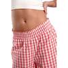 Chicory Striped Woven Cotton Pajama Pants, Pink - Pajamas - 4 - thumbnail