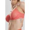 Betula Recycled Tulle Underwired Balconette Bra, Pink - Bras - 1 - thumbnail