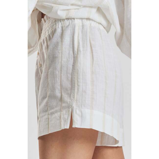 Lomandra Ethical Cotton Pajama Shorts, Beige - Shorts - 4