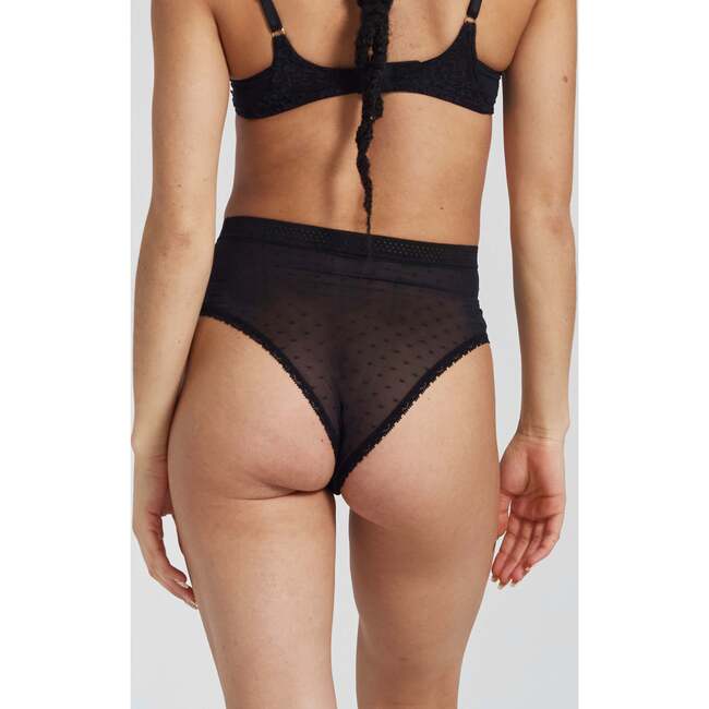 Betony Recycled Tulle High Rise Underwear, Black