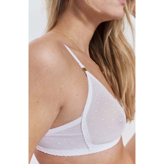 Anthelia Recycled Tulle Soft Bralette, White - Bras - 3