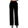 Valerie Straight Leg Velvet Trouser, Black - Pants - 1 - thumbnail