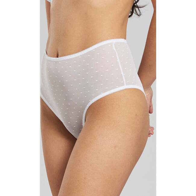 Banksia Recycled Tulle High Rise Underwear, White - Underwear - 3