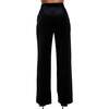 Valerie Straight Leg Velvet Trouser, Black - Pants - 2