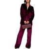 Valerie Tailored Velvet Blazer, Burgundy - Blazers & Sport Coats - 2