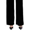 Valerie Straight Leg Velvet Trouser, Black - Pants - 3