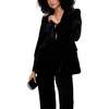 Valerie Tailored Velvet Blazer, Black - Blazers & Sport Coats - 2