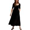 Sydney Short Sleeve Jersey Bodice Embroidered Midi Dress - Dresses - 2