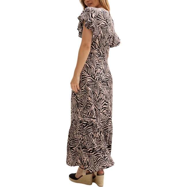 Zelda Tiered Zebra Print Maxi Dress - Dresses - 5
