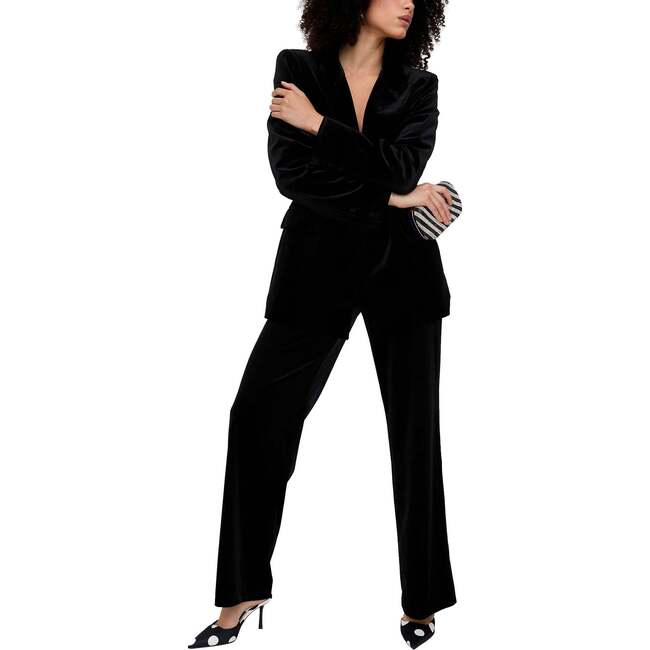 Valerie Tailored Velvet Blazer, Black - Blazers & Sport Coats - 4