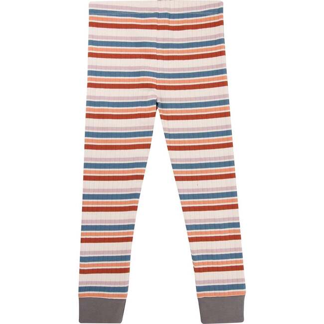 Retro Stripe Print Leggings, Multi