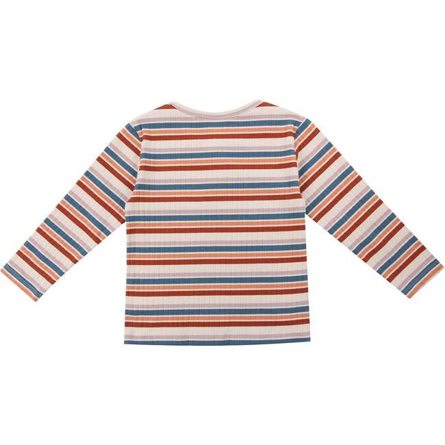 Retro Stripe Print Top, Multi