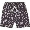 Eyespot Print Shorts, Brown - Shorts - 1 - thumbnail