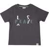 Peace Please Slogan Print T-Shirt, Grey - T-Shirts - 1 - thumbnail
