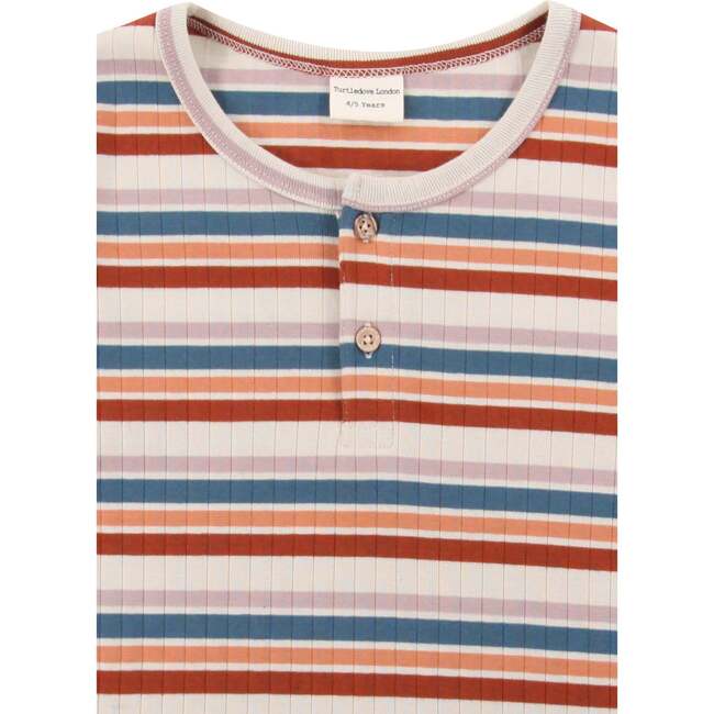 Retro Stripe Print Top, Multi - Blouses - 3