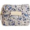 Print Cosmetic Bag, Blue Floral - Bags - 1 - thumbnail