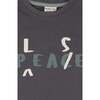 Peace Please Slogan Print T-Shirt, Grey - T-Shirts - 3