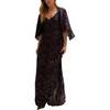 Lydia Angel Sleeve Midnight Tiger Print Maxi Dress - Dresses - 1 - thumbnail