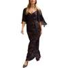 Lydia Angel Sleeve Midnight Tiger Print Maxi Dress - Dresses - 2 - thumbnail