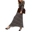 Margot Ruffle Neck Spot Print Maxi Dress, Brown - Dresses - 2 - thumbnail