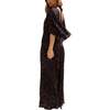Lydia Angel Sleeve Midnight Tiger Print Maxi Dress - Dresses - 3 - thumbnail