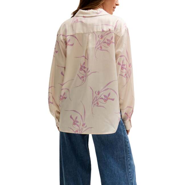 Lillibet Large Floral Print Shirt, Natural