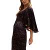 Lydia Angel Sleeve Midnight Tiger Print Maxi Dress - Dresses - 5 - thumbnail